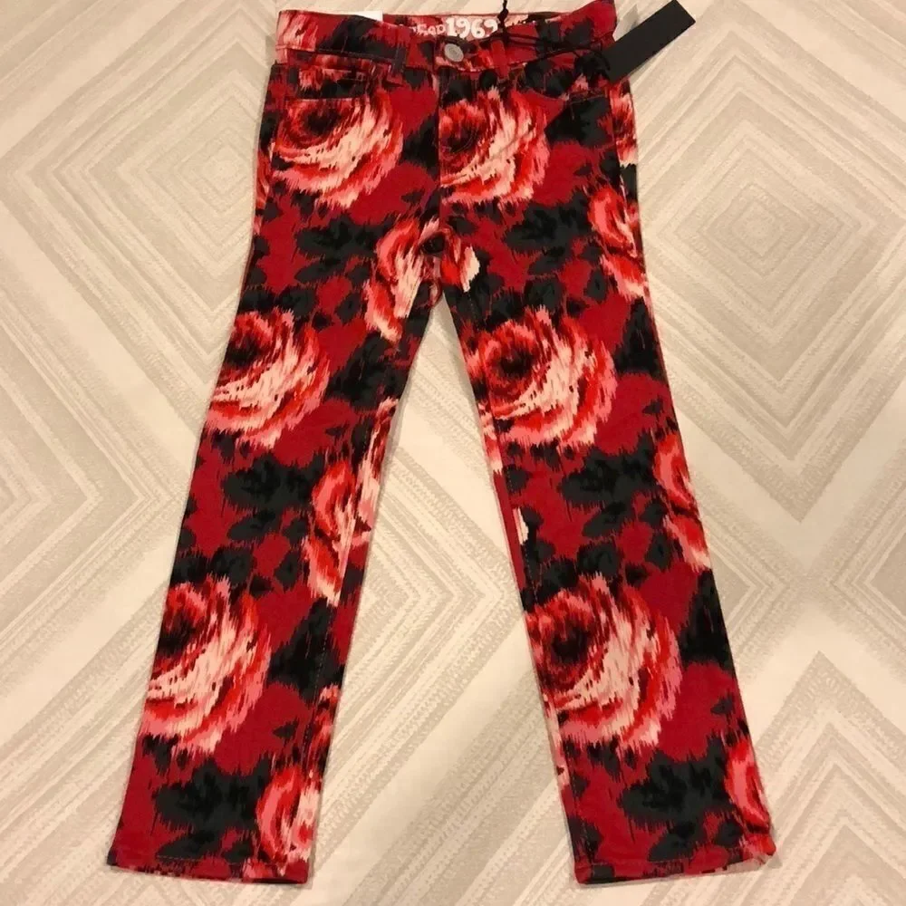 Gap Girls Mini Skinny Adjustable Waist Holiday Wear Rose Jeans Size 5